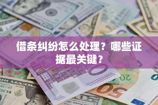 北京借条纠纷怎么处理？哪些证据最关键？