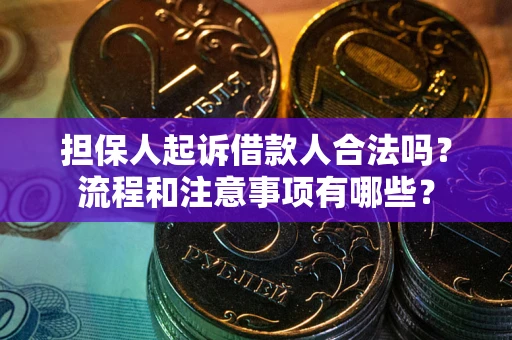 北京担保人起诉借款人合法吗？流程和注意事项有哪些？